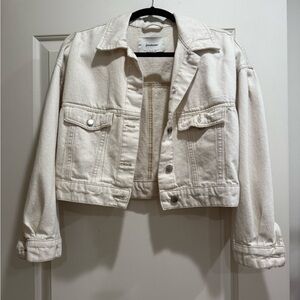 Stradivarius Off-White Denim Jacket